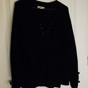 Knit black sweater